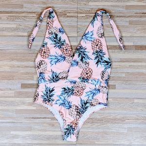 Pink Cheeky One-piece Halter 2XL New With Tags
